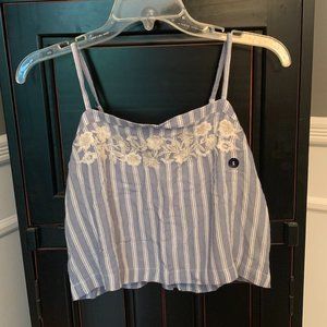 Hollister Blue/White stripe cami/tank - Size Small